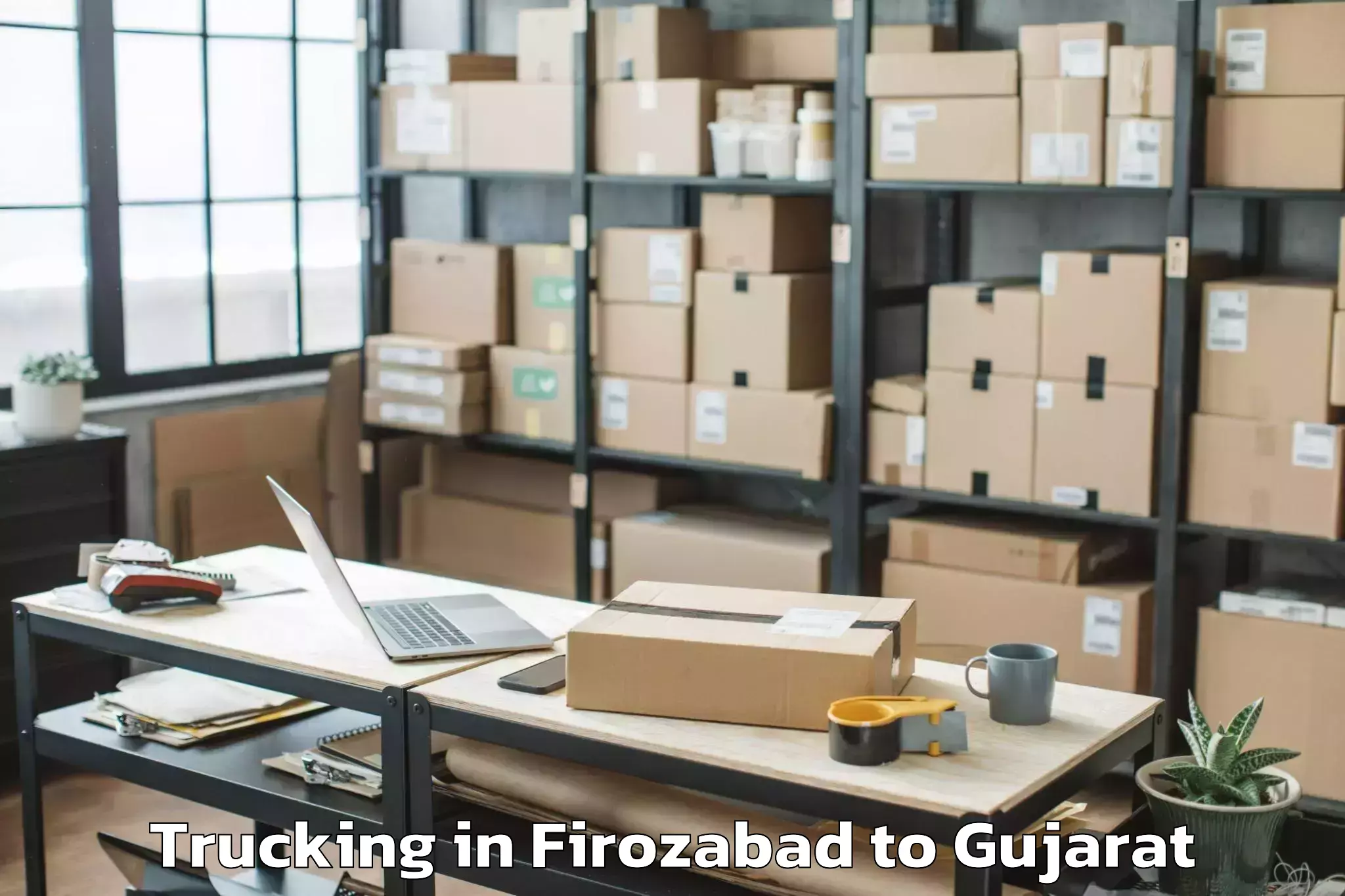 Easy Firozabad to Surat Trucking Booking